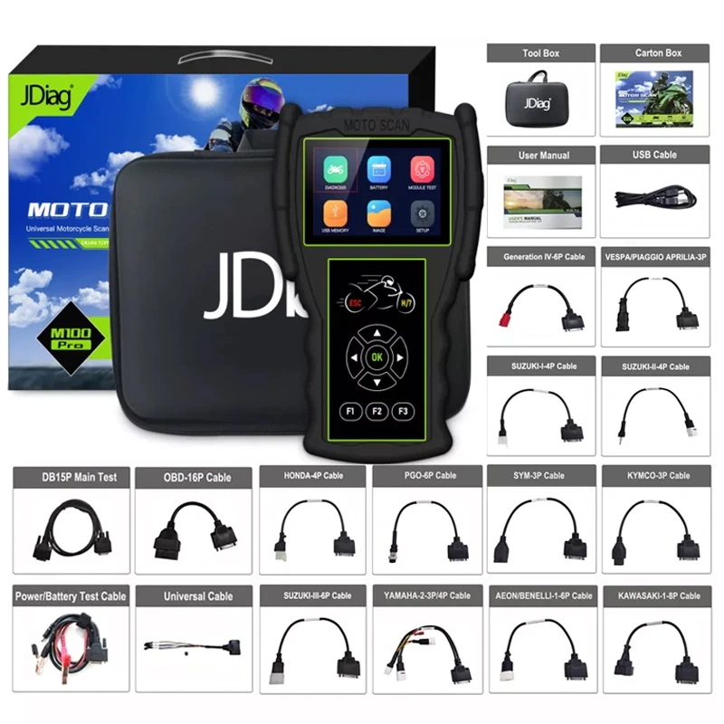  Mootorrataste diagnostikaseade Jdiag M100 PRO Full 